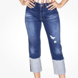 Rachel Roy Straight Leg Cuffed Crop Jeans 26